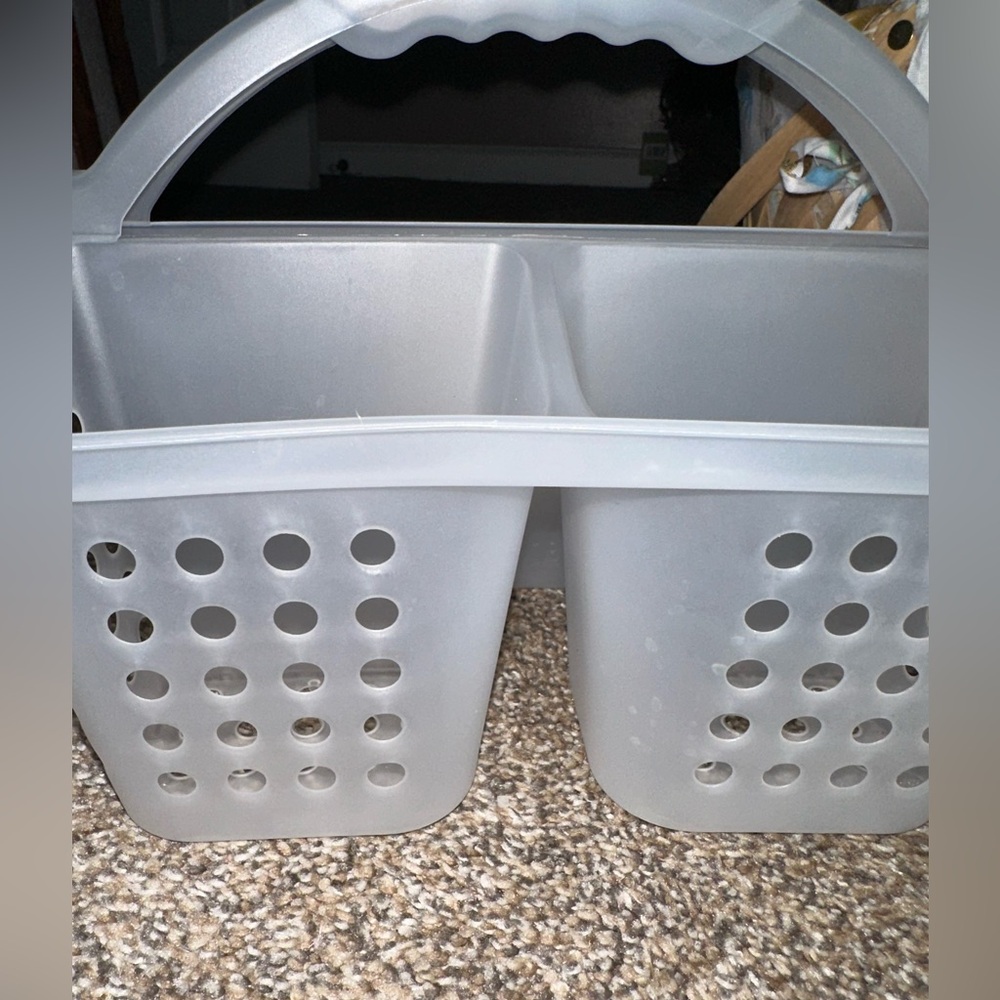 Mainstays White Shower Caddy with Handle